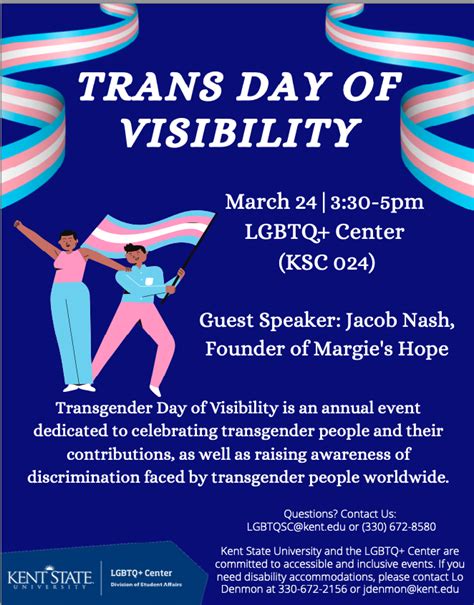 transgender day of visibility flyer.